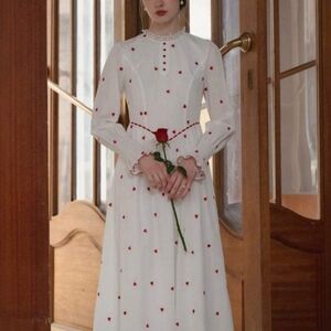 SIMPLE RETRO HEARTS DRESS SUZE S